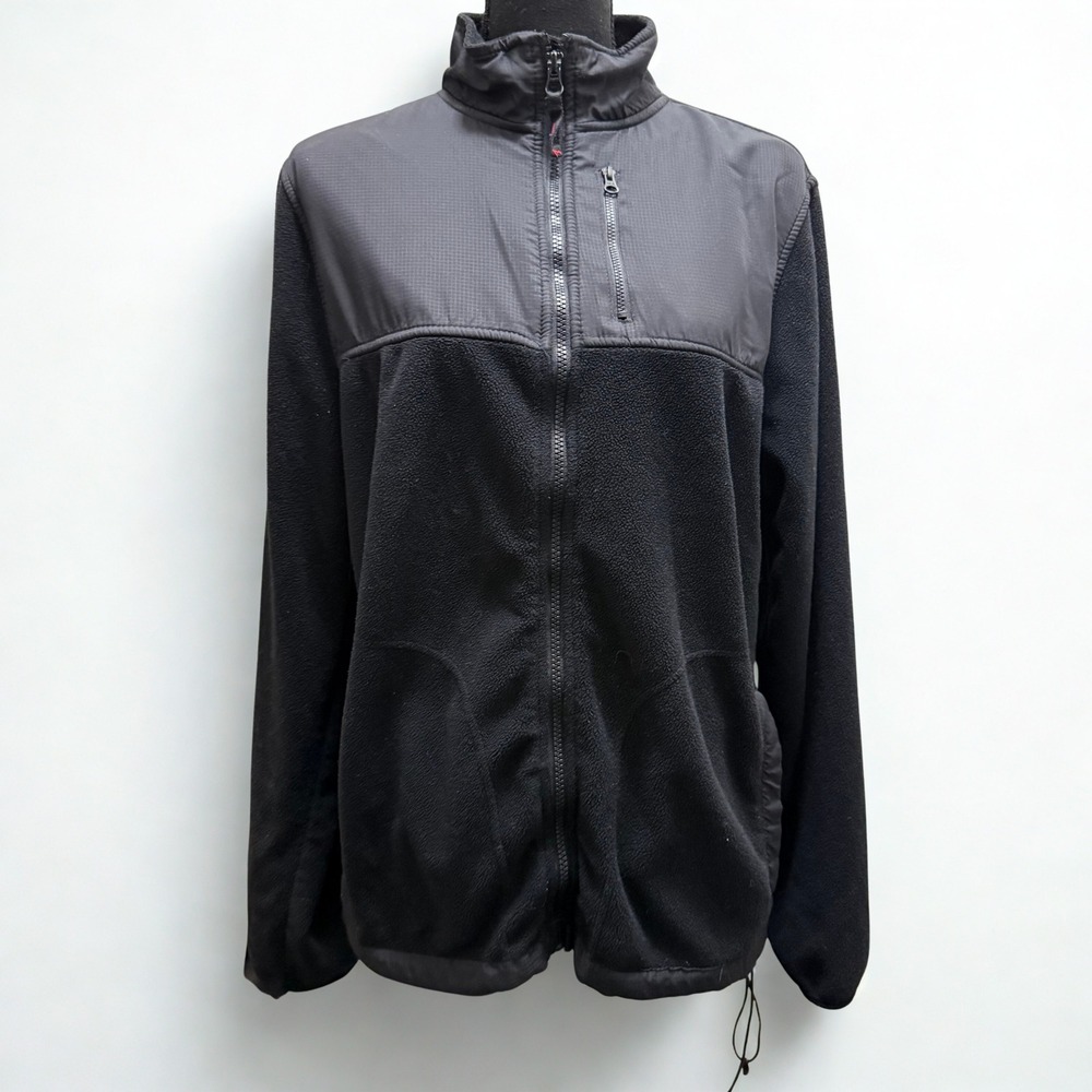 Aeropostale‎ Black Fleece Jacket Full Zip Pockets Size S P
